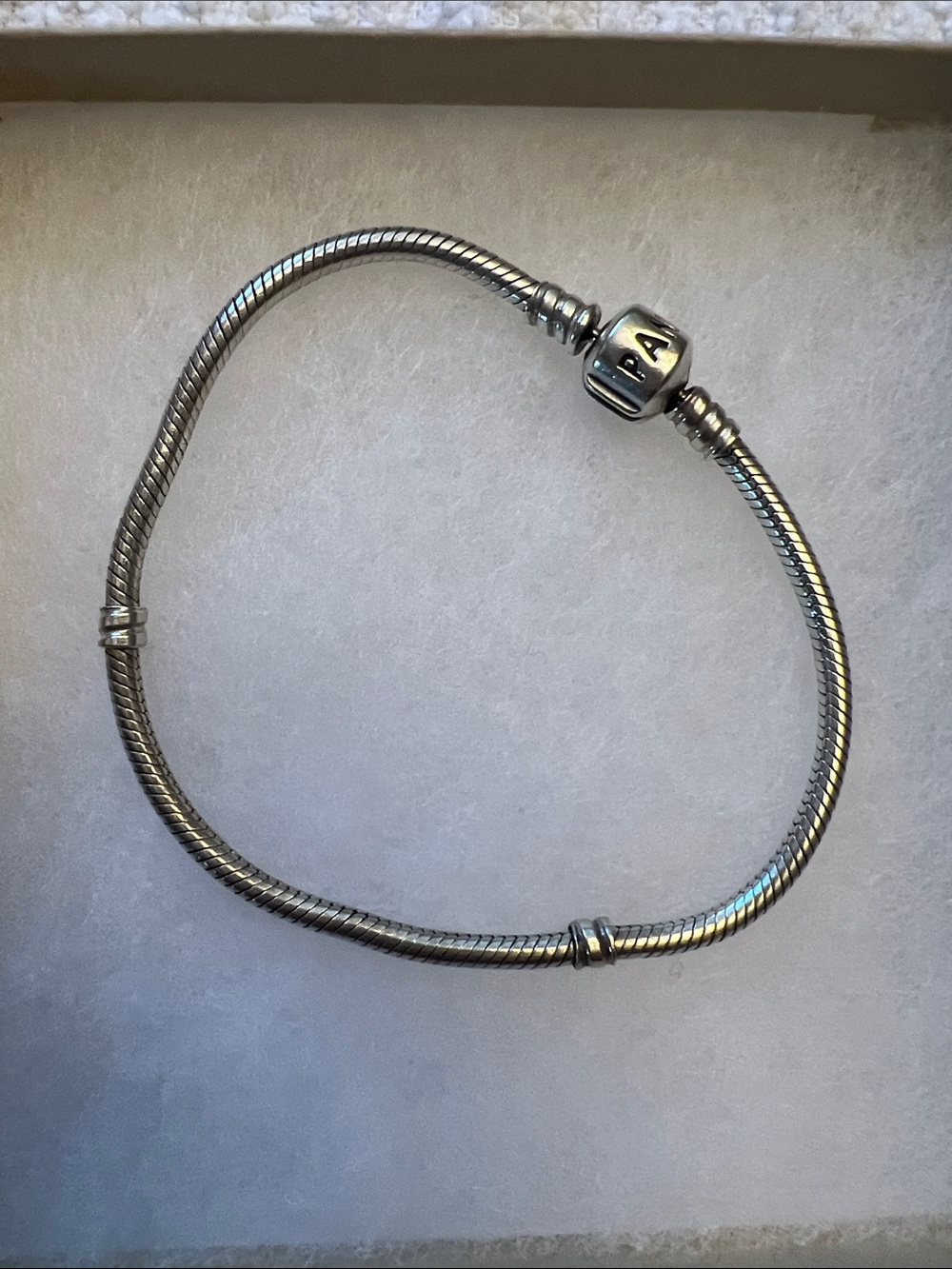 Pandora Silver Snake Chain Charm Bracelet
